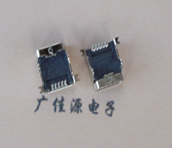静海 MINI USB 5PF 90°SMT前插后贴电源接口