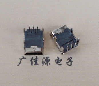 静海Mini usb 5p接口,迷你B型母座,四脚DIP插板,连接器