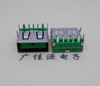 静海5A大电流 快充接口 USB5p绿胶芯 常规母座