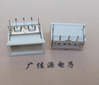 静海USB接口2.0连接器.3p端子加护套防尘母座