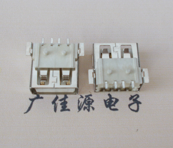 静海USB AF方形脚 贴片母座 1.0/1.2柱子直边接口