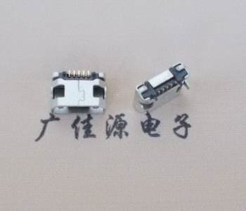 静海迈克小型 USB连接器 平口5p插座 有柱带焊盘