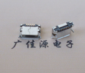静海Micro USB卷口 B型(无柱）插板脚间距6.4普通端子