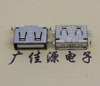 静海USB母座 前贴后插 沉版1.1/1.9总长8.5mm大电流