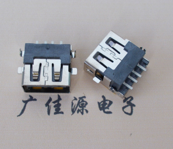 静海 USB母座 贴片沉板3.5/4.9 直口/卷口铜壳/铁壳