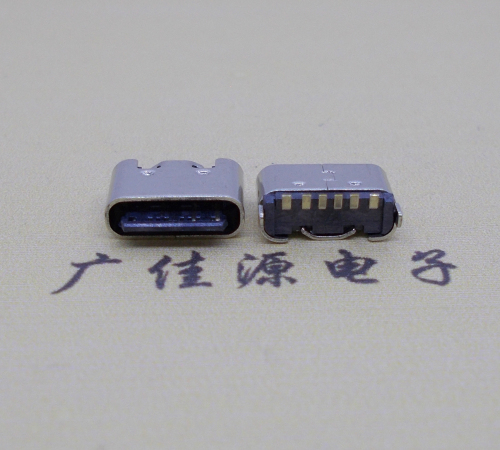 静海Type-C6p母座接口短体立贴5.0mm