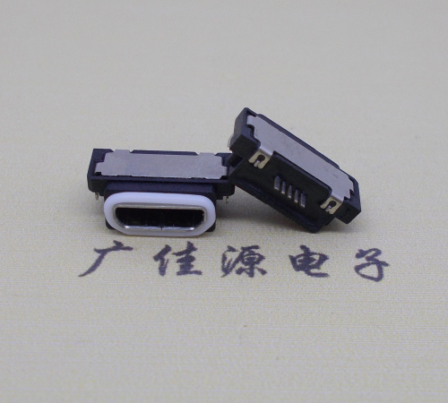 静海micro usb5pin防水接口 沉板 0.8卧式防水母座