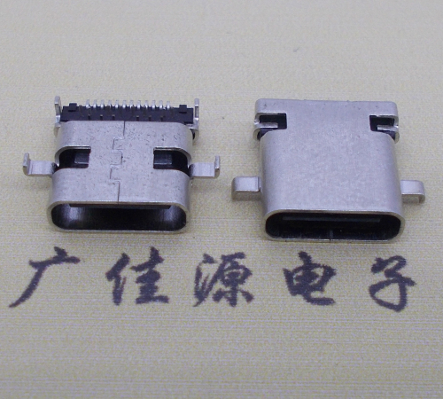 静海卧式type-c24p母座沉板1.1mm前插后贴连接器