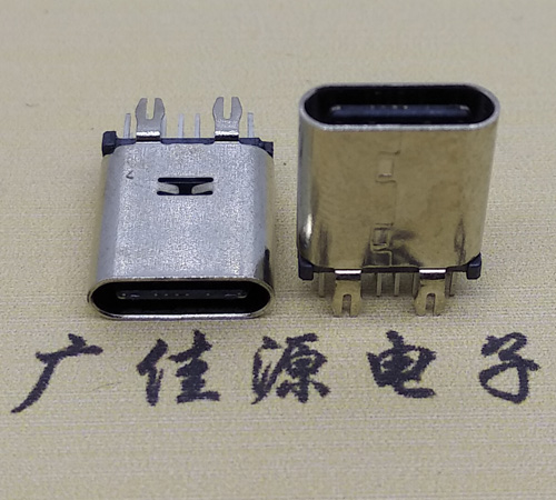 静海直立式type-c14p母座接口 usb type-c连接器