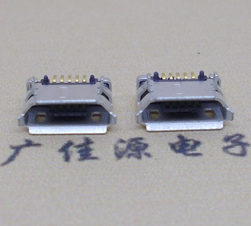 静海高品质Micro USB 5P B型口母座,5.9间距前插/后贴端SMT