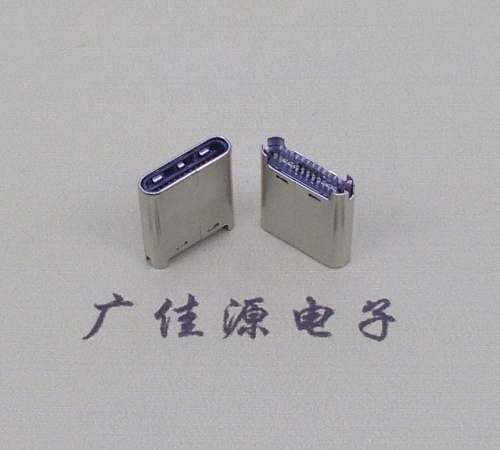 静海TYPE-C公头24P夹0.7mm厚度PCB板 外壳铆压和拉伸两种款式 可高数据传输和快速充电音频等功能