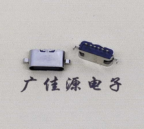 静海type c6p母座接口 沉板0.8mm 两脚插板引脚定义  